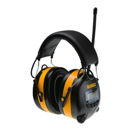 DeWALT® DPG15DW Earmuff With Digital AM/FM, NRR 25dB, Black/Yellow